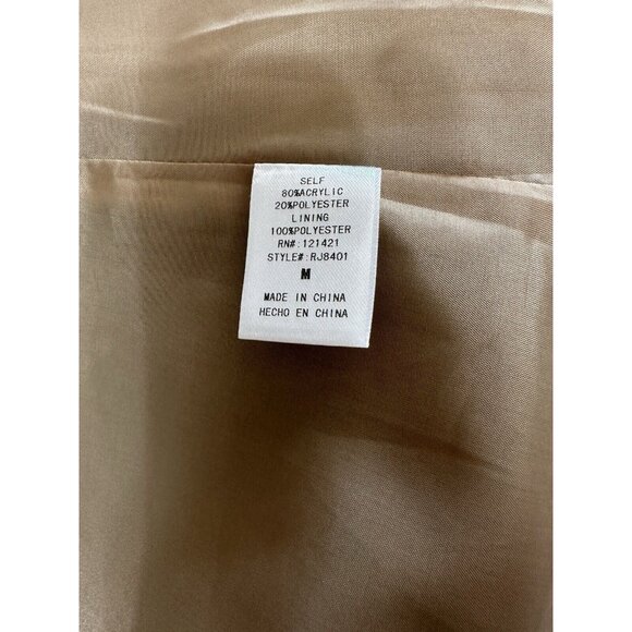 New Ellison Faux Fur Vest Women's Size M Brown Pockets Hook Eye Closure - Picture 4 of 10